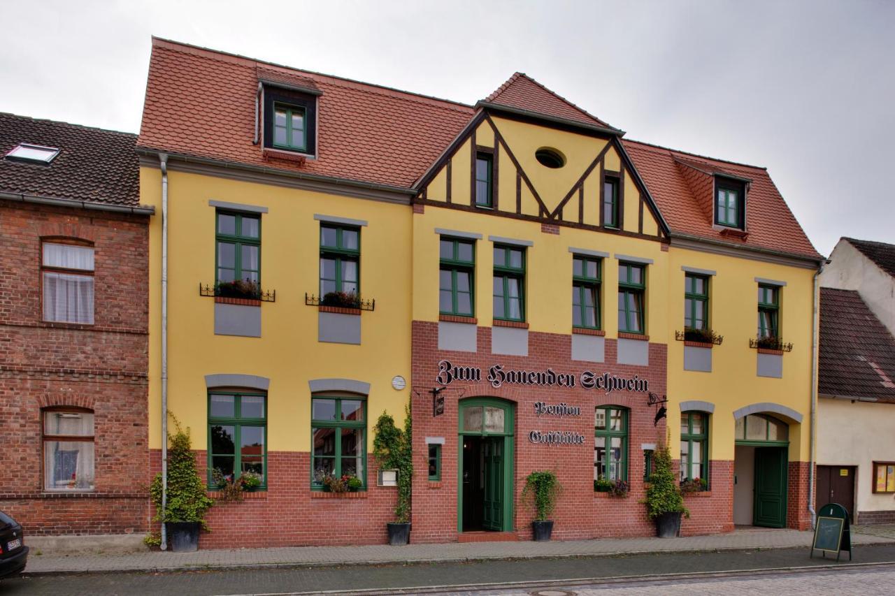 Gasthaus Und Pension "Zum Hauenden Schwein" Woerlitz Bagian luar foto